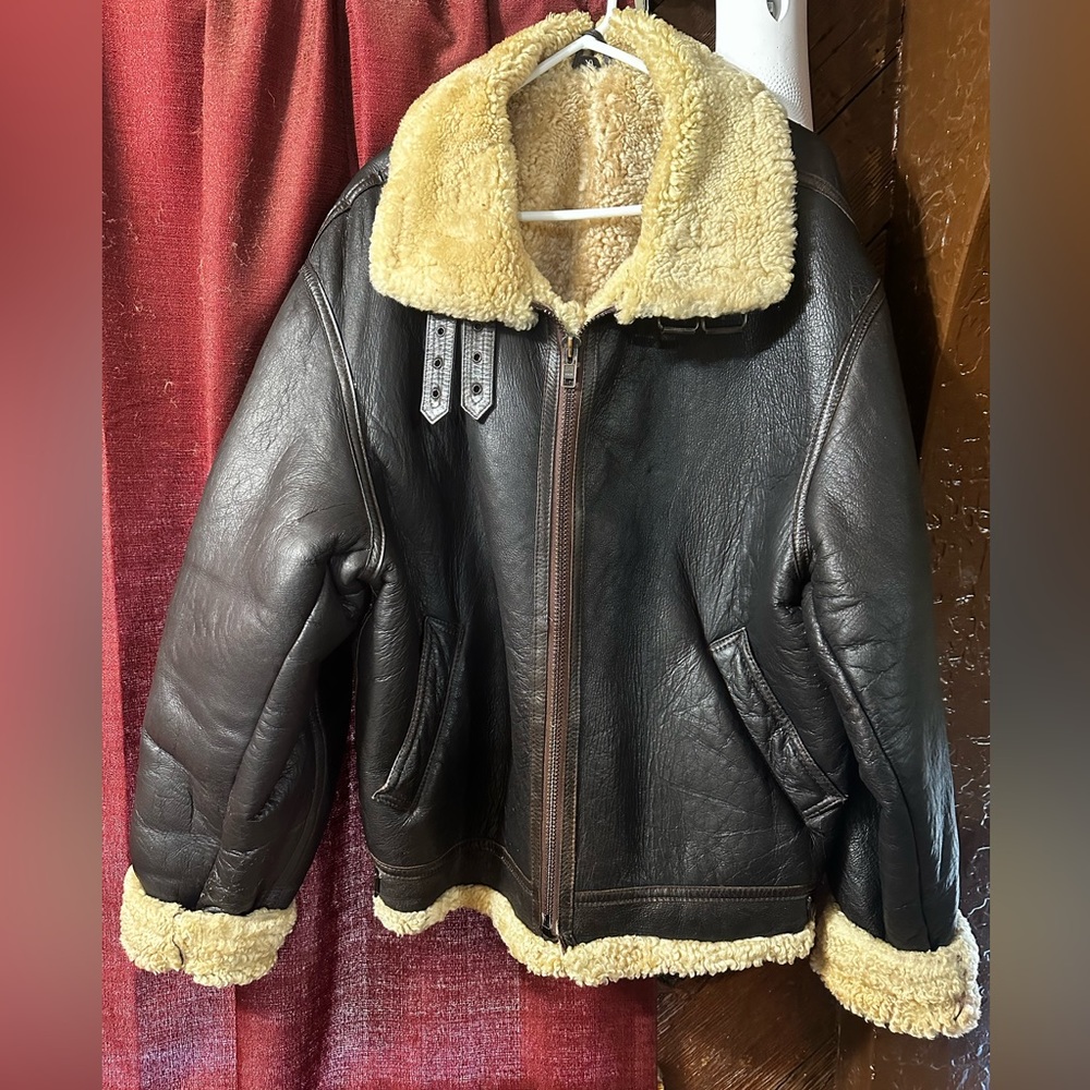 Wilsons  Leather Bomber Aviator Flight Jacket